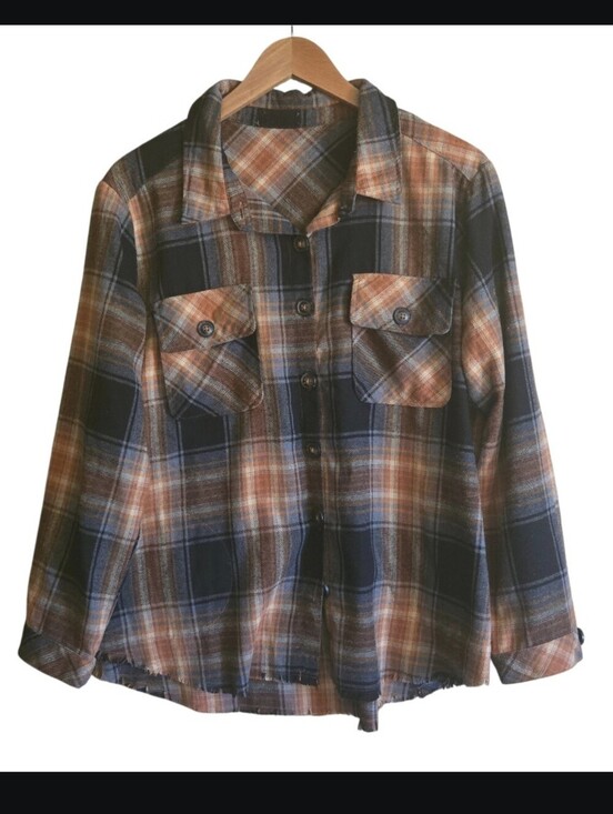 Democracy Tops - Democracy Plaid Flannel Buttoned Down Shirt